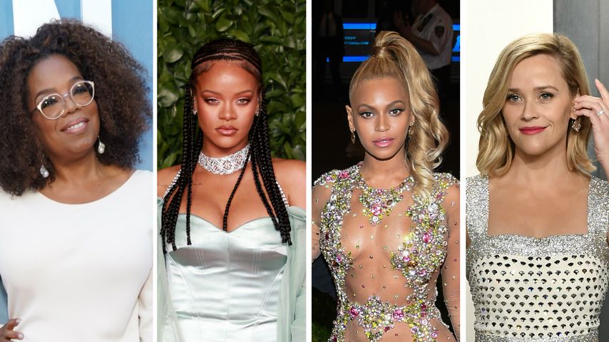 Collage: Oprah Winfrey, Rihanna, Beyoncé und Reese Witherspoon