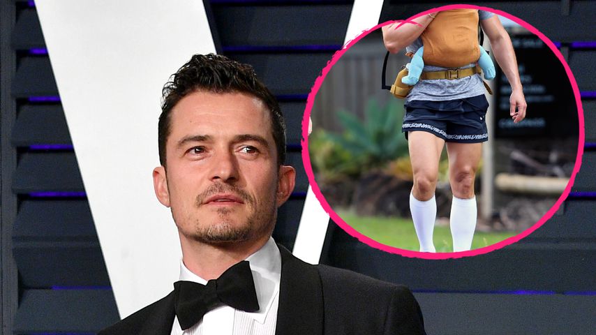 Spaziergang mit Daisy: Orlando Bloom zeigt seine Beinmuskeln