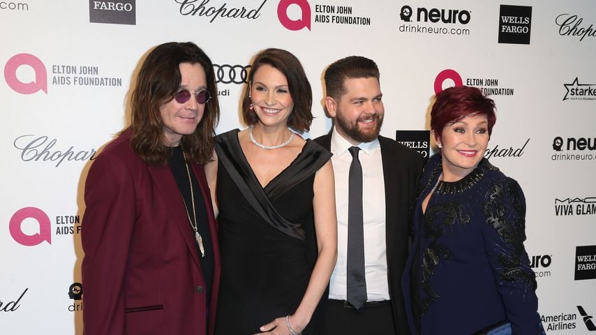 Ozzy Osbourne mit seiner Schwiegertochter Lisa, Sohn Jack und Ehefrau Sharon