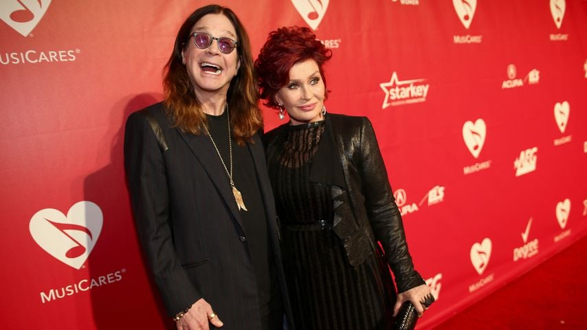 Ozzy Osbourne mit seiner Frau Sharon im Januar 2014