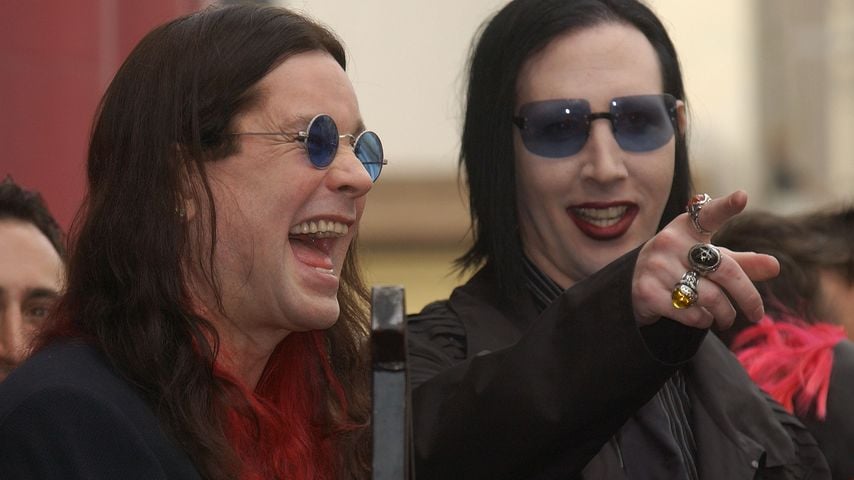 Ozzy Osbourne und Marilyn Manson bei Ozzys Walk-of-Fame-Zeremonie, April 2002