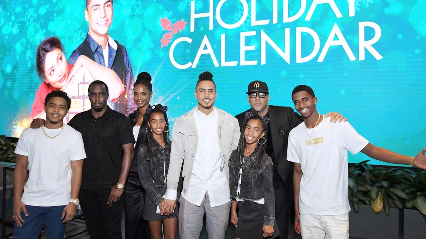 P. Diddy und Kim Porter sowie Al B. Sure mit Justin, D'Lila, Quincy, Jessie James und Chris, 2018