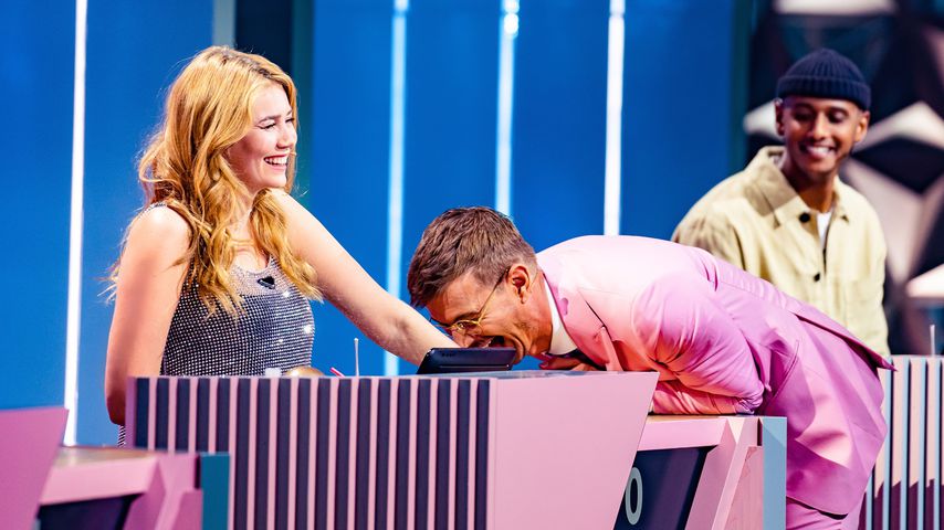 Palina Rojinski, Joko Winterscheidt und Teddy Teclebrhan bei "Wer stiehlt mir die Show?"
