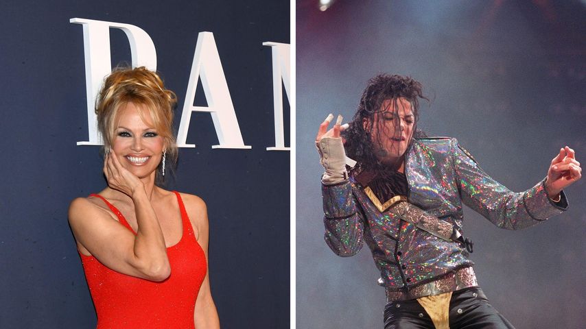 Collage: Pamela Anderson und Michael Jackson