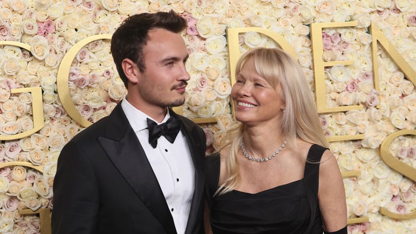Pamela Anderson und Sohn Brandon bezaubern bei Golden Globes