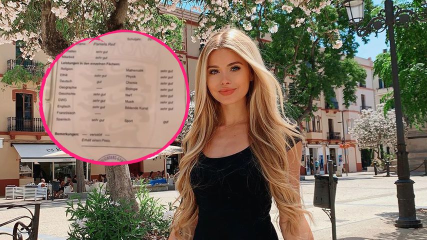 Pamela Reif zeigt ihre Zeugnisse: In Sport "nur" eine Zwei!