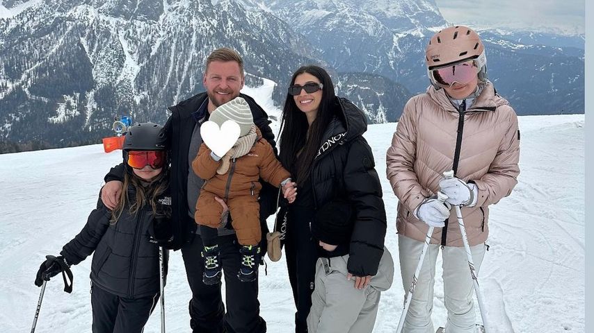 Paola Maria und Alexander Thoss mit ihrer Patchwork-Familie