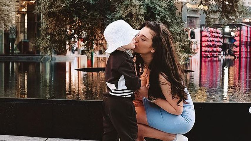 Paola Maria und ihr Sohn Leonardo in Dubai