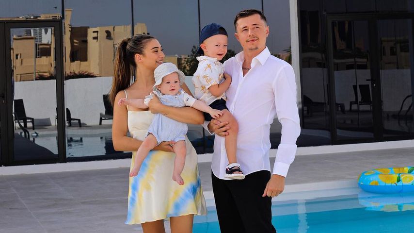Paola Maria und Sascha Koslowski mit ihren Kindern Alessandro und Leonardo