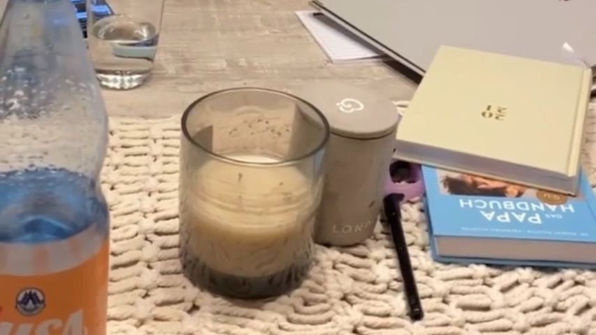 Papa-Handbuch auf Jessi und Nik Schröders Tisch