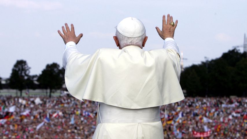 Papst Benedikt XVI während eines Besuches in Köln, Deutschland