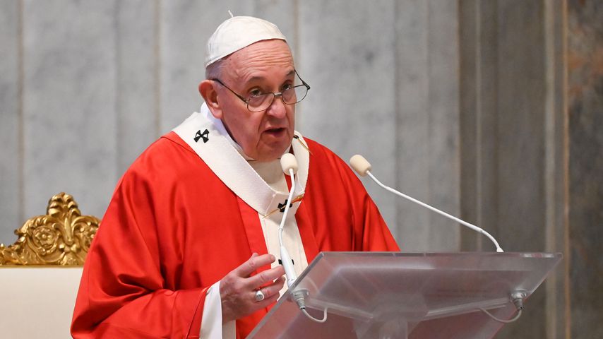 Papst Franziskus I. im Petersdom, April 2020
