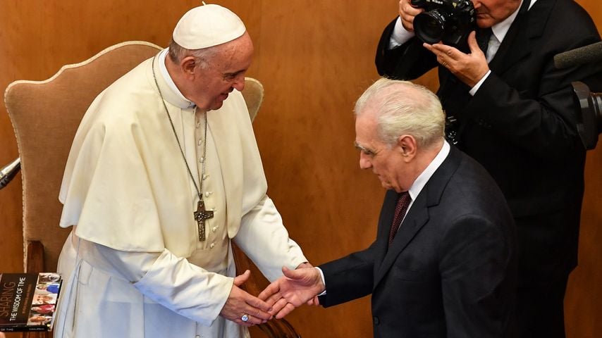 Papst Franziskus und Martin Scorsese im Oktober 2018