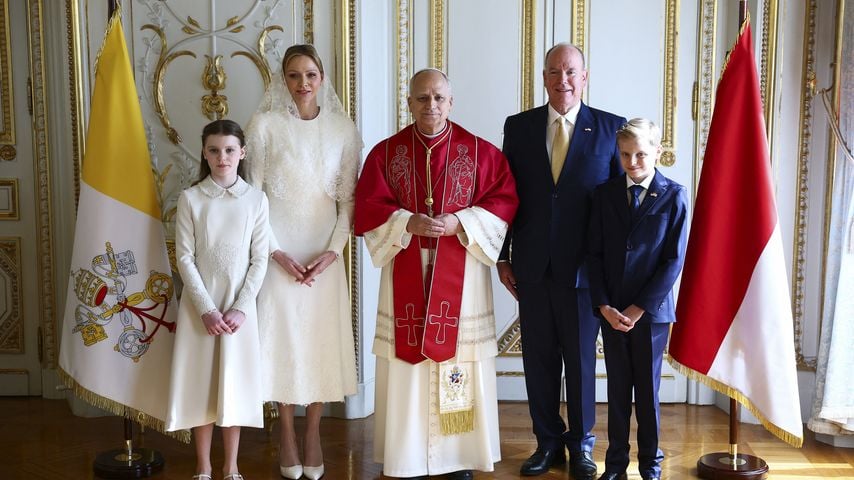 Privileg: Fürstin Charlène empfängt Papst Leo XIV. in Weiß