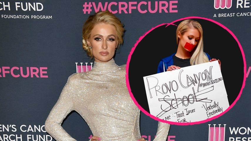 Wegen Misshandlungen: Paris Hilton protestiert vor Schule