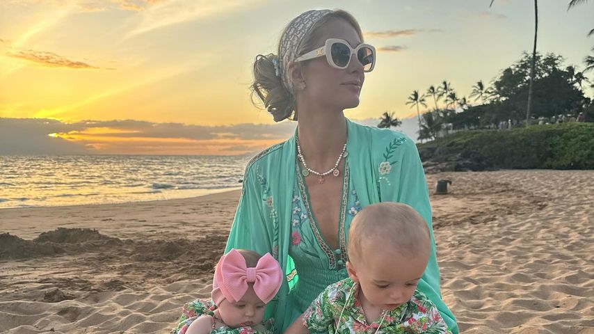 Paris Hilton mit ihrer Tochter London und ihrem Sohn Phoenix im Mai 2024