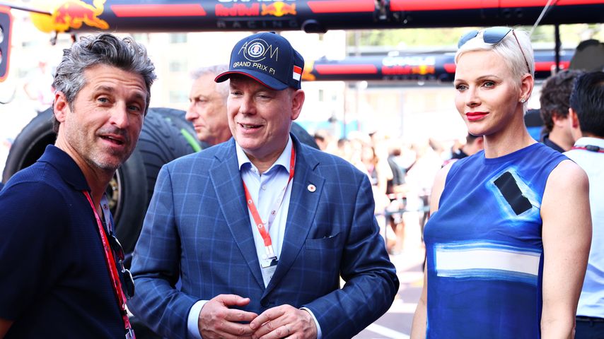 Patrick Dempsey, Fürst Albert II. von Monaco und Fürstin Charlène, Mai 2022