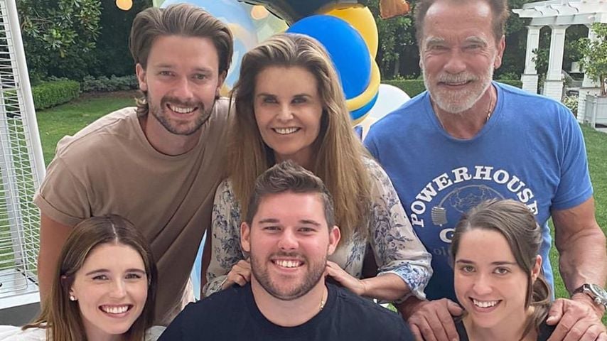 Patrick, Katherine, Christopher, Christina und Arnold Schwarzenegger mit Ex-Frau Maria Shriver