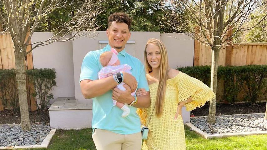 Patrick Mahomes und Brittany Matthews mit ihrer Tochter an Ostern 2021