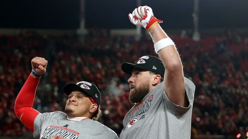 Patrick Mahomes und Travis Kelce, 2025