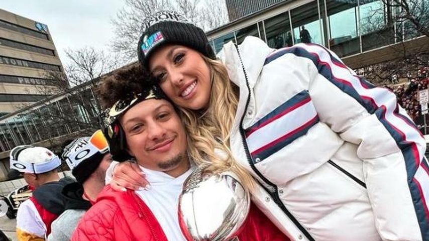 Patrick Mahomes mit seiner Frau Brittany