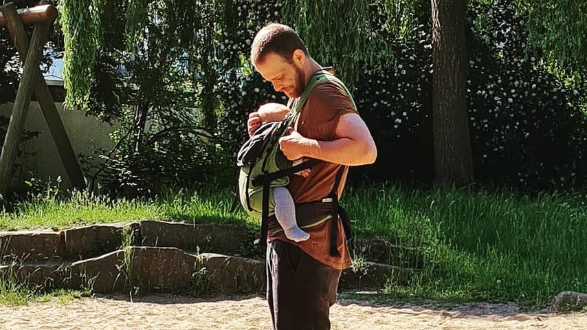 Patrick Müller mit seinem Sohn