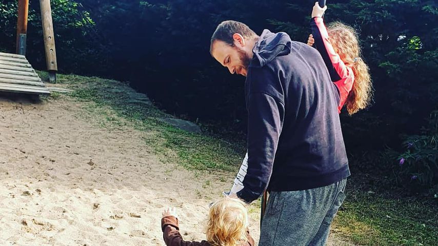 Patrick Müller mit seinen Kindern Loki und Lovis