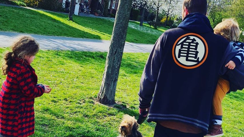 Patrick Müller mit seinen Kindern Loki und Lovis