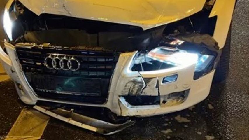 Patrick Romers Auto nach seinem Unfall