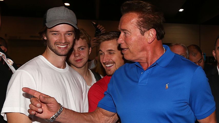 Patrick Schwarzenegger (l.) und sein Vater Arnold Schwarzenegger