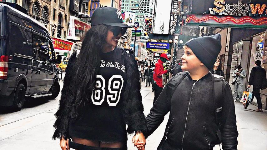 Patrizia und ihr Sohn Alessio in New York, November 2017