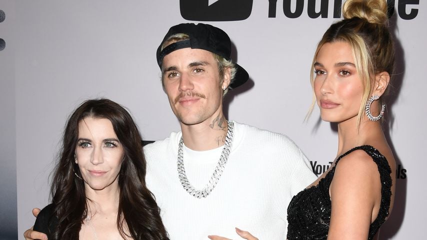 Pattie Mallette, Justin Bieber und Hailey Bieber im Januar 2020