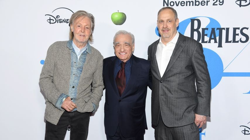 Paul McCartney, Martin Scorsese und David Tedeschi bei der "Beatles '64"-Premiere im November 2024