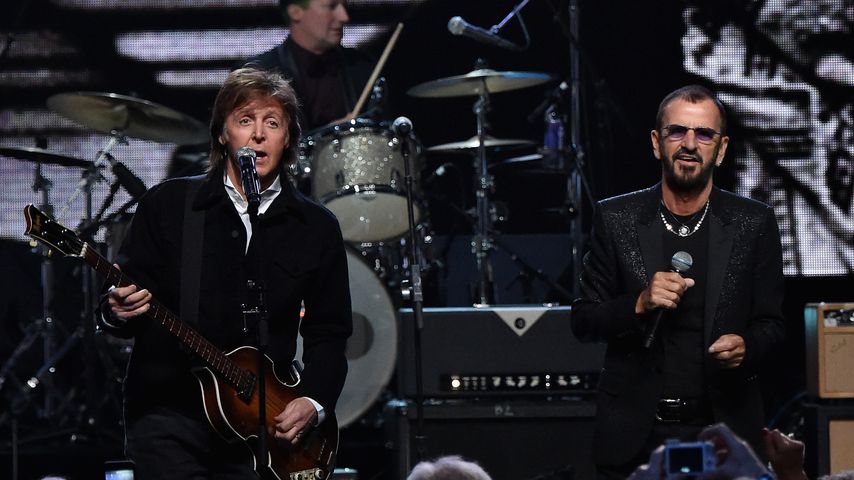 Paul McCartney und Ringo Starr bei einem Auftritt im April 2015