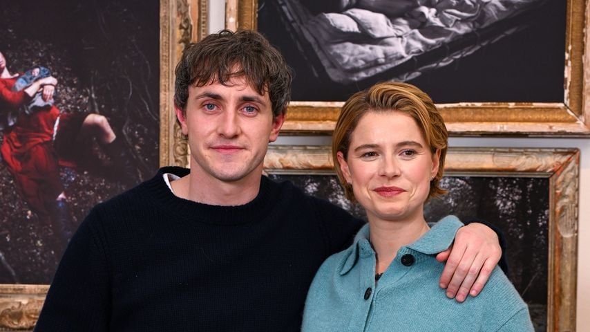 Paul Mescal und Jessie Buckley zur "Hamnet"-Fotoausstellung in der Tristan Hoare Gallery in London, Dezember 2025