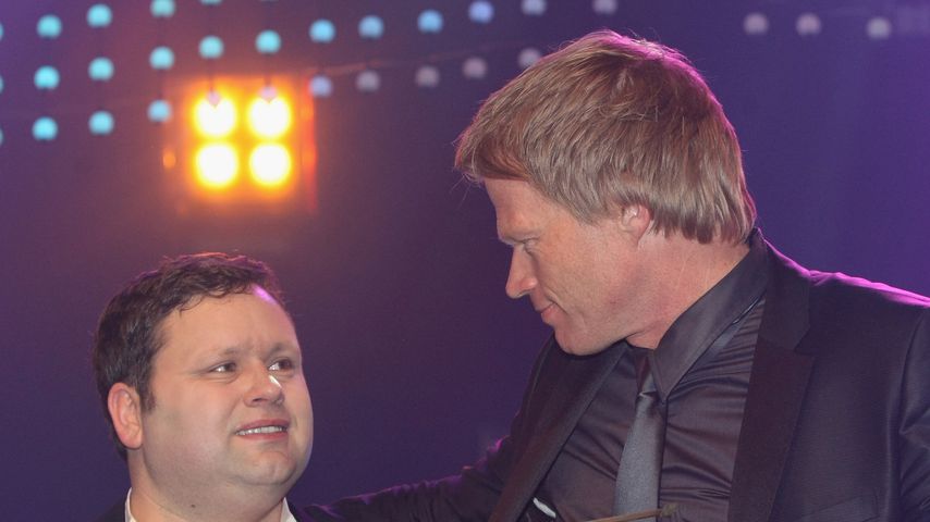 Paul Potts und Oliver Kahn, 2009 in Karlsruhe