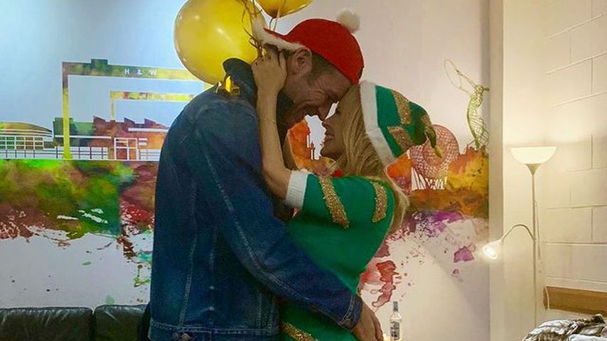 Paul Solomons und Kylie Minogue an Weihnachten