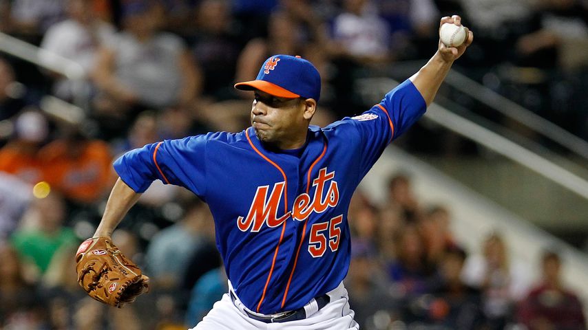 Pedro Feliciano bei einem Baseballmatch, August 2013