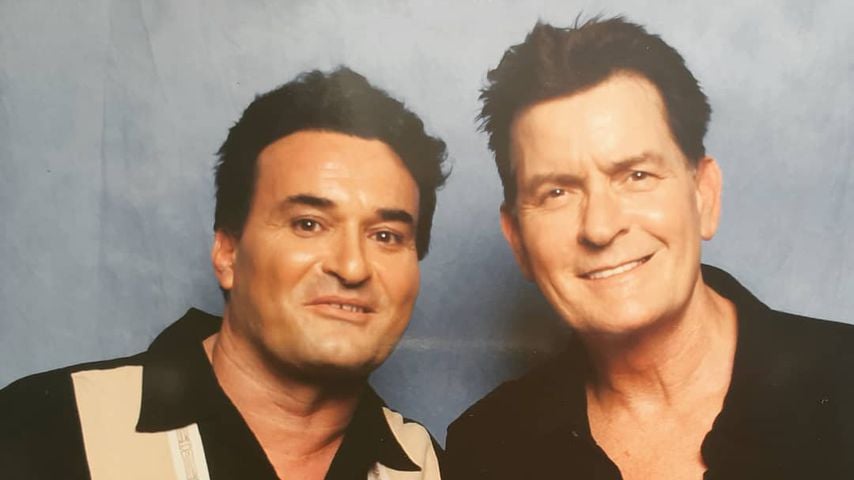 Pedro Lopez Martínez und Charlie Sheen in London