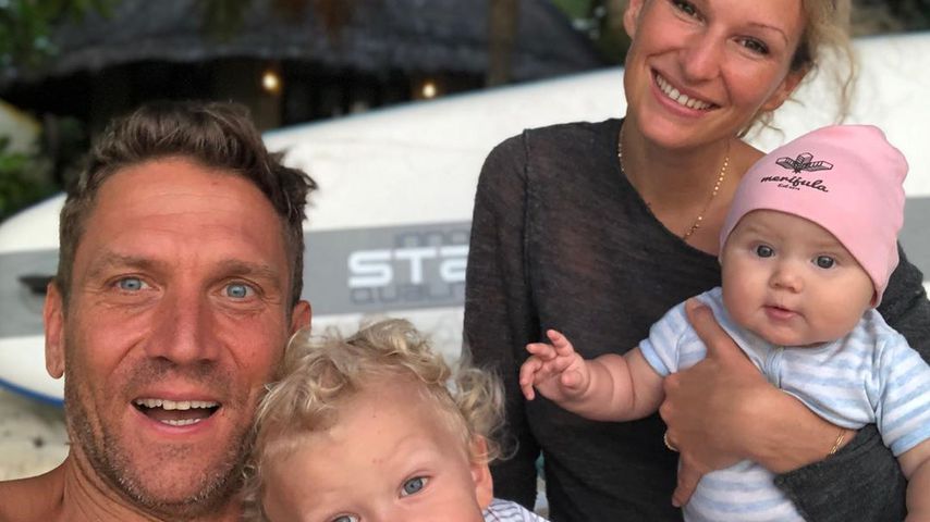 Peer, Emil-Ocean, Janni und Yoko Kusmagk auf den Malediven