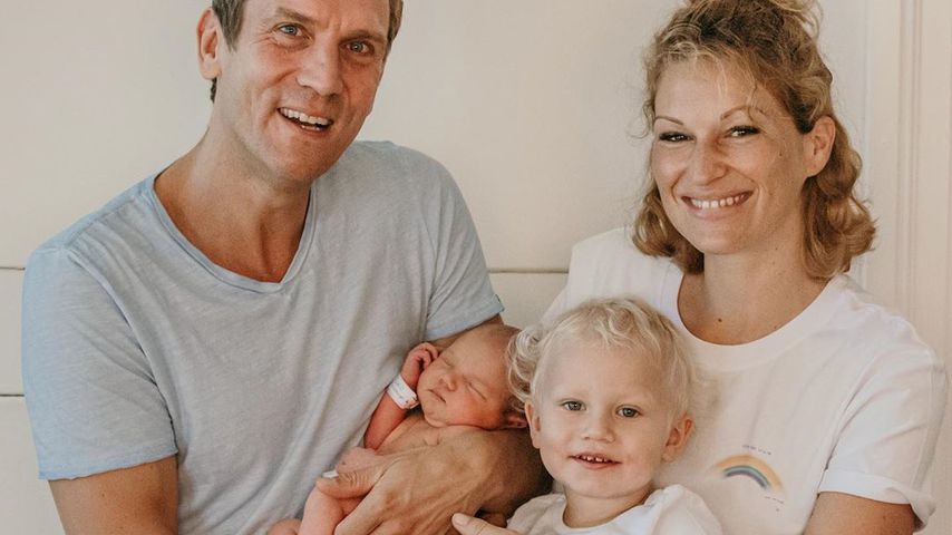 Peer und Janni Kusmagk mit ihren Kindern Yoko und Emil-Ocean