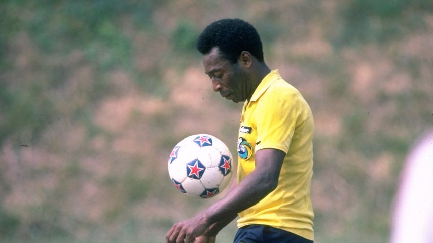 Pelé beim Training 1980