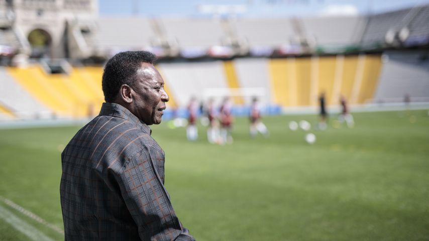 Pelé im Fußballstadion von Barcelona, 2017