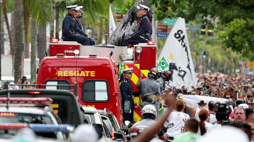 Pelés Sargprozession durch Santos