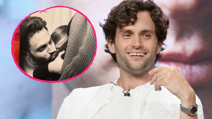 Collage: Penn Badgley und seine Familie