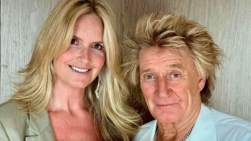 Penny Lancaster und Rod Stewart im April 2023