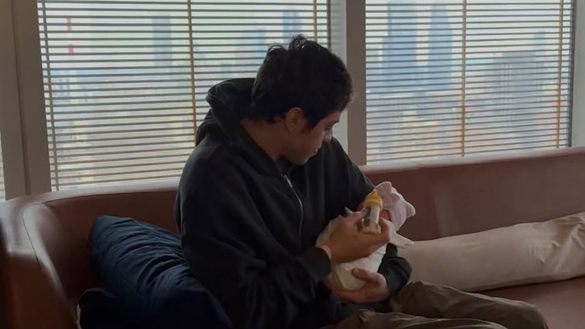 Neupapa Pete Davidson mit seinem Baby