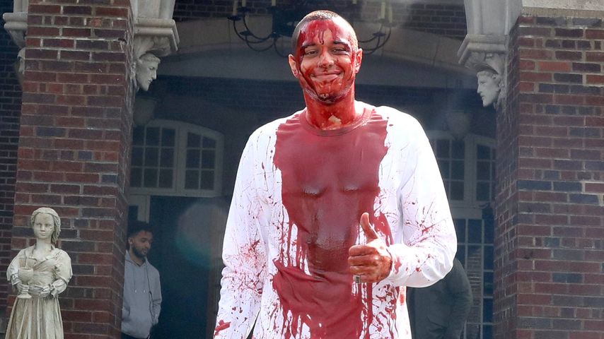 Gruseliger Anblick: Pete Davidson ist am Set voller Blut!