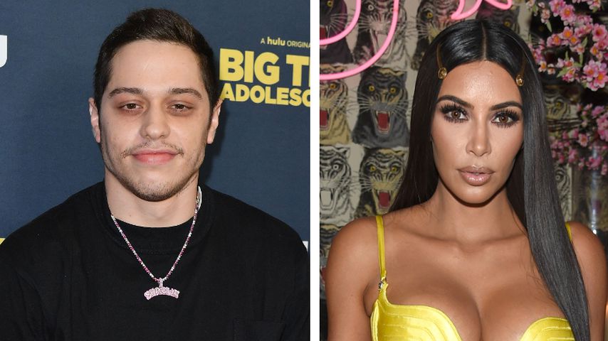 Collage: Pete Davidson und Kim Kardashian
