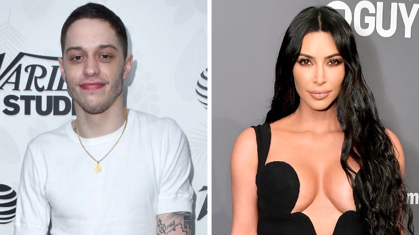 Collage: Pete Davidson und Kim Kardashian